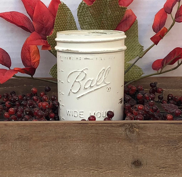 Farmhouse Charm ~ Handpainted Mason Jars - FIG TREE ~Treasures for the Heart & Home~™