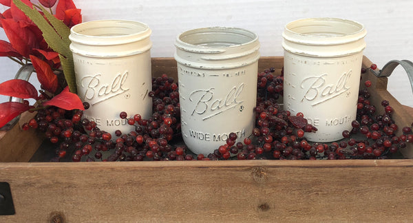 Farmhouse Charm ~ Handpainted Mason Jars - FIG TREE ~Treasures for the Heart & Home~™