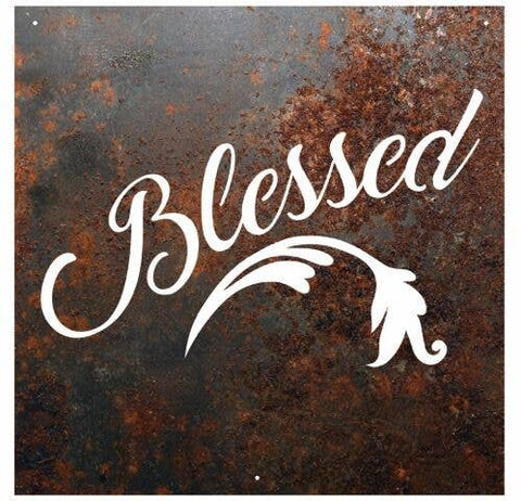 RUSTIC METAL "BLESSED" SIGN - FIG TREE ~Treasures for the Heart & Home~™