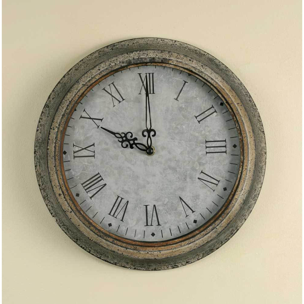 Rustic Galvanized Clock - FIG TREE ~Treasures for the Heart & Home~™