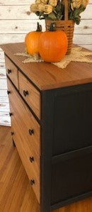 Two-Toned Black & Stained Dresser - FIG TREE ~Treasures for the Heart & Home~™