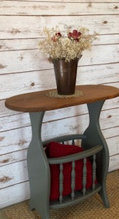 Small Farmhouse Side Table ~ Gray & Stain - FIG TREE ~Treasures for the Heart & Home~™