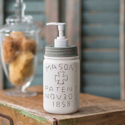 White Pint Mason Jar Foaming Soap Dispenser - FIG TREE ~Treasures for the Heart & Home~™