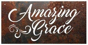 RUSTIC METAL "AMAZING GRACE" SIGN - FIG TREE ~Treasures for the Heart & Home~™